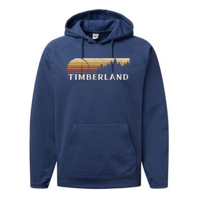 Timberland NC Vintage Evergreen Sunset Eighties Retro  Performance Fleece Hoodie