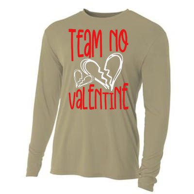 Team No Valentine AntiValentine's Day Graphic Art Cooling Performance Long Sleeve Crew