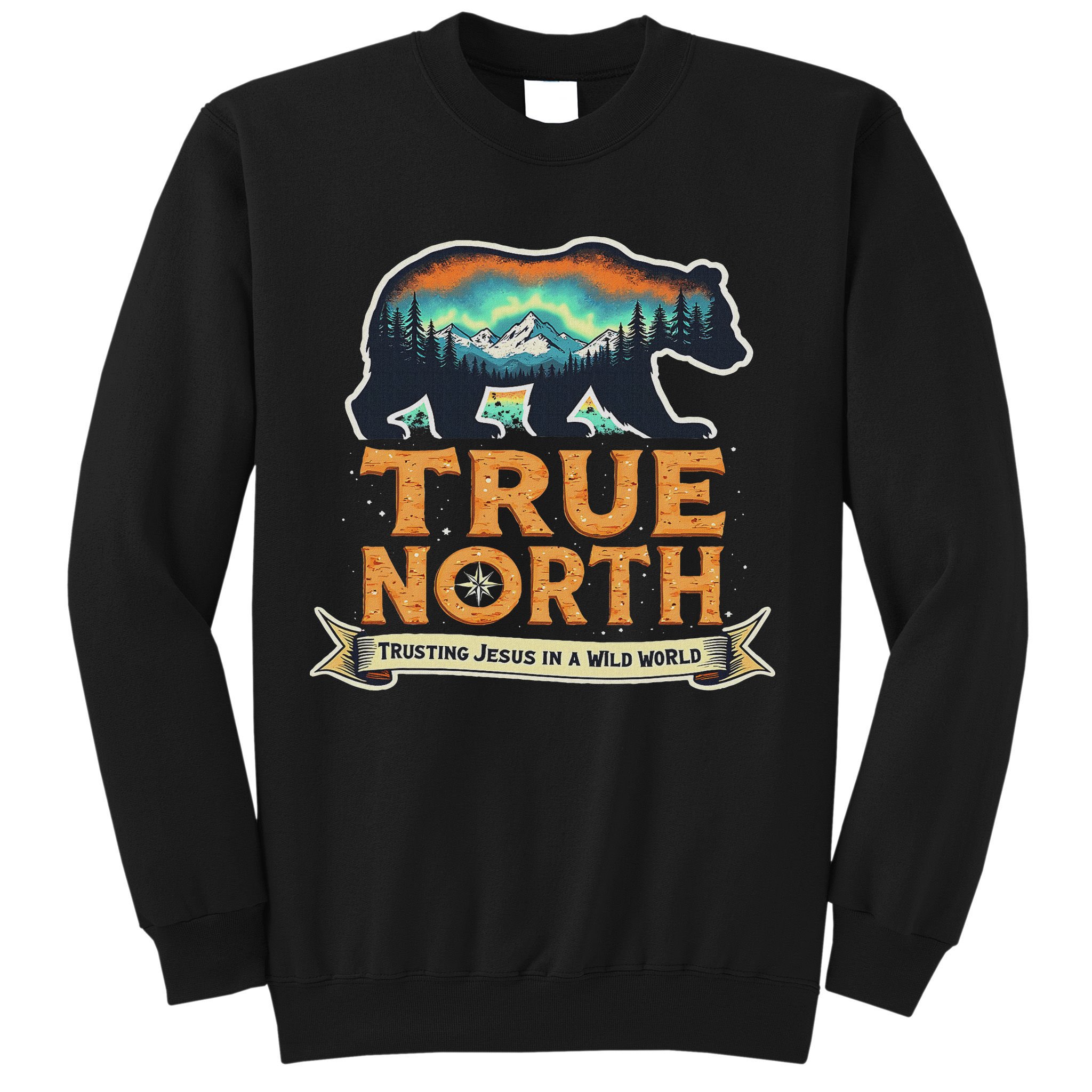 True North Vbs 2025 Christian Trusting Jesus Wilderness Sweatshirt