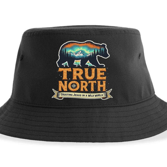 True North Vbs 2025 Christian Trusting Jesus Wilderness Sustainable Bucket Hat