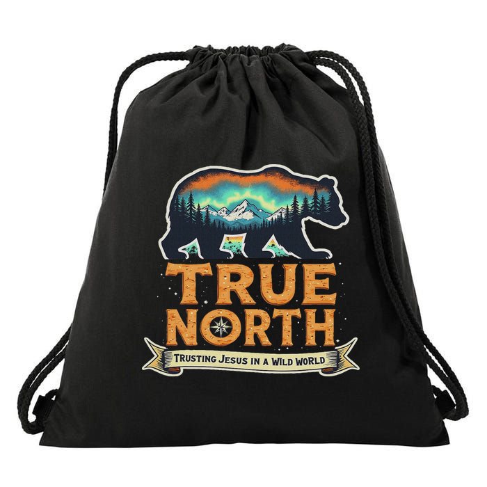 True North Vbs 2025 Christian Trusting Jesus Wilderness Drawstring Bag