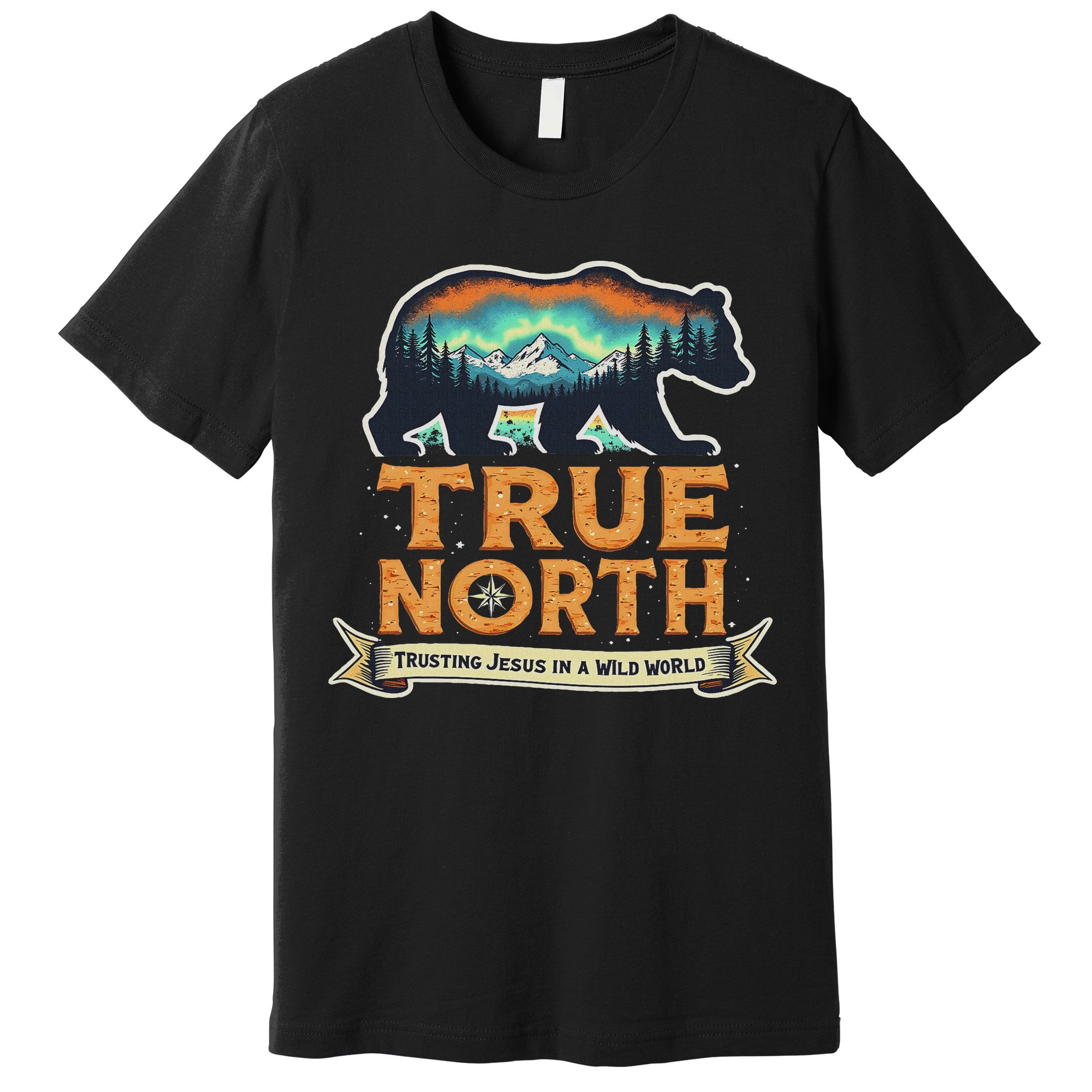 True North Vbs 2025 Christian Trusting Jesus Wilderness Premium T-Shirt