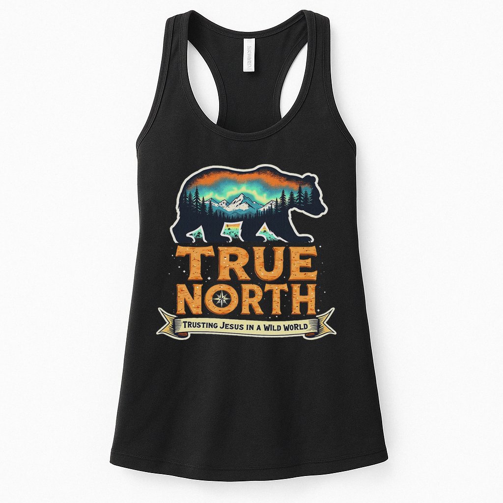 True North Vbs 2025 Christian Trusting Jesus Wilderness Womens Tank Top