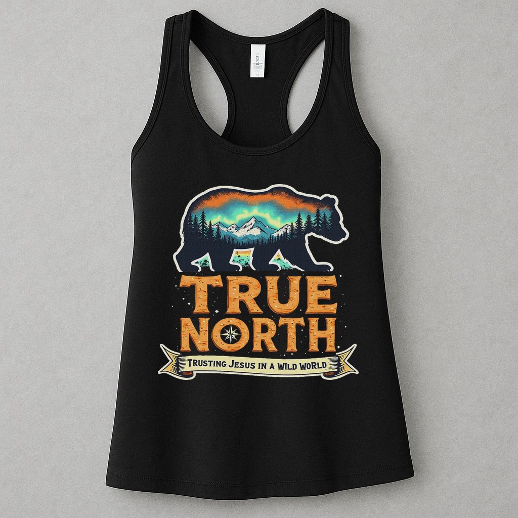True North Vbs 2025 Christian Trusting Jesus Wilderness Womens Tank Top