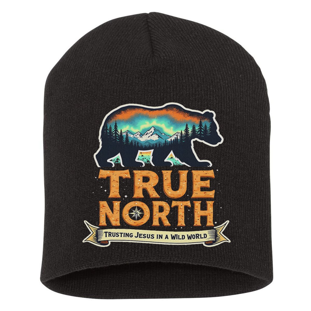 True North Vbs 2025 Christian Trusting Jesus Wilderness Short Acrylic Beanie