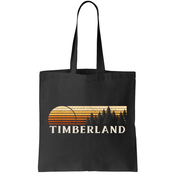 Timberland Nc Vintage Evergreen Sunset Eighties Retro Tote Bag