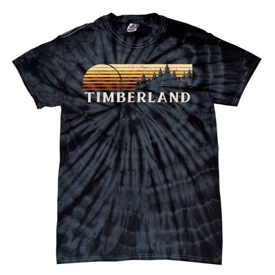 Timberland Nc Vintage Evergreen Sunset Eighties Retro Tie-Dye T-Shirt