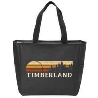 Timberland Nc Vintage Evergreen Sunset Eighties Retro Zip Tote Bag