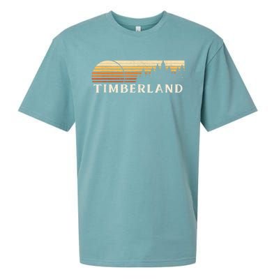 Timberland Nc Vintage Evergreen Sunset Eighties Retro Sueded Cloud Jersey T-Shirt