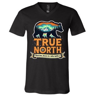 True North VBS 2025 Christian Trusting Jesus Wilderness Gift V-Neck T-Shirt