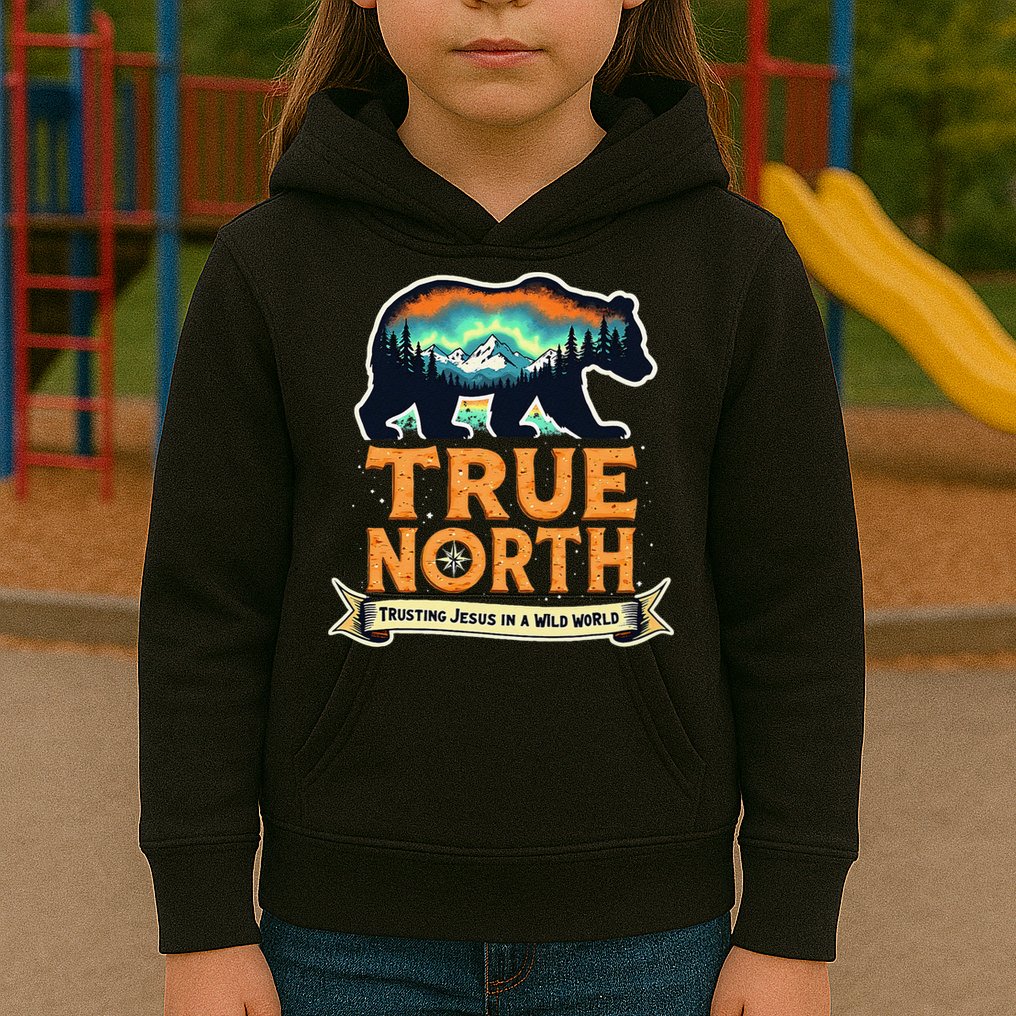 True North VBS 2025 Christian Trusting Jesus Wilderness Gift Kids Hoodie
