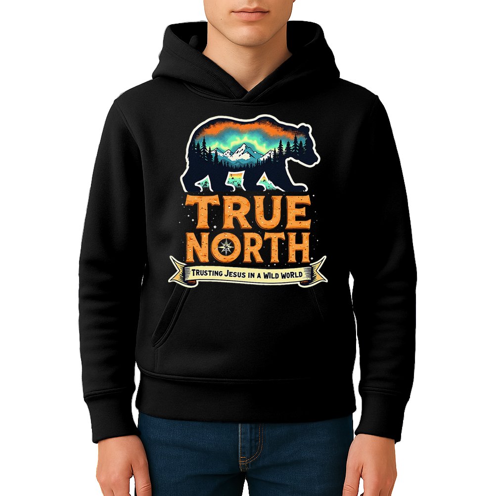 True North VBS 2025 Christian Trusting Jesus Wilderness Gift Kids Hoodie