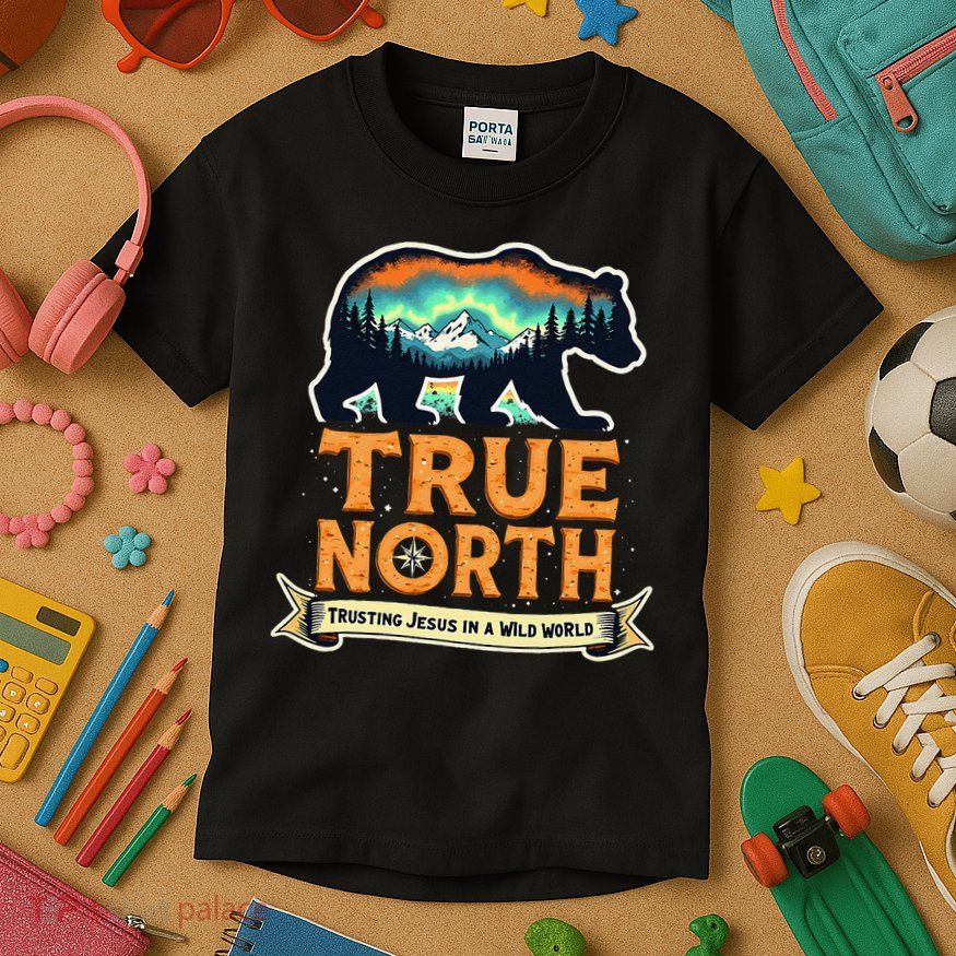 True North VBS 2025 Christian Trusting Jesus Wilderness Gift Kids T-Shirt
