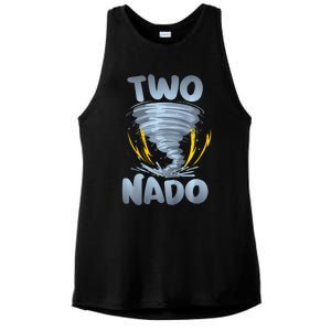 Two Nado Warning 2nd Birthday Tornado Themed Birthday Ladies PosiCharge Tri-Blend Wicking Tank