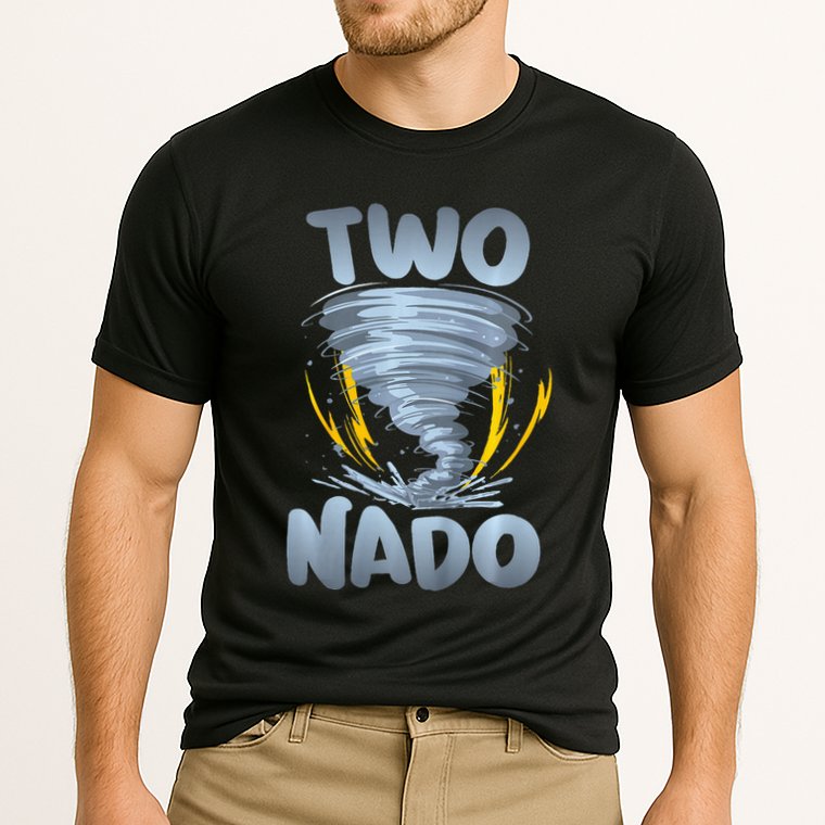 Two Nado Warning 2nd Birthday Tornado Themed Birthday Cooling Performance Crew T-Shirt