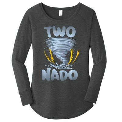 Two Nado Warning 2nd Birthday Tornado Themed Birthday Women's Perfect Tri Tunic Long Sleeve Shirt