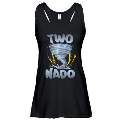 Two Nado Warning 2nd Birthday Tornado Themed Birthday Ladies Essential Flowy Tank