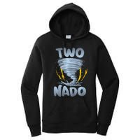 Two Nado Warning 2nd Birthday Tornado Themed Birthday Women's Pullover Hoodie