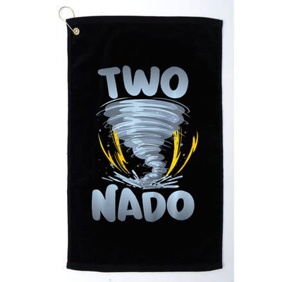Two Nado Warning 2nd Birthday Tornado Themed Birthday Golf Towel