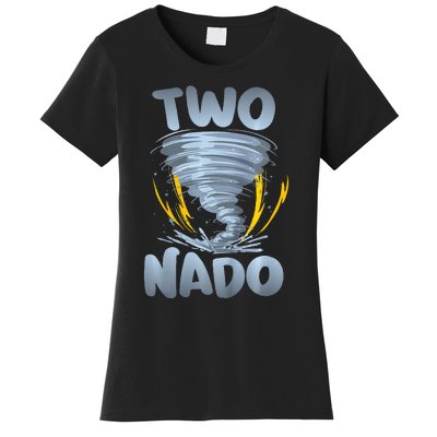 Two Nado Warning 2nd Birthday Tornado Themed Birthday Women's T-Shirt