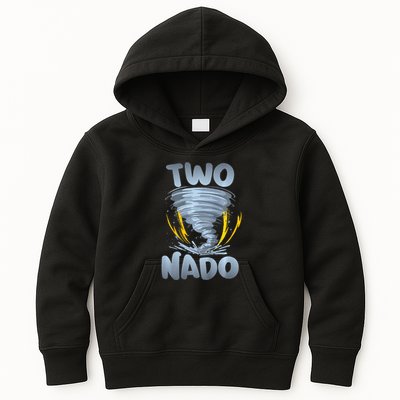 Two Nado Warning 2nd Birthday Tornado Themed Birthday Kids Hoodie