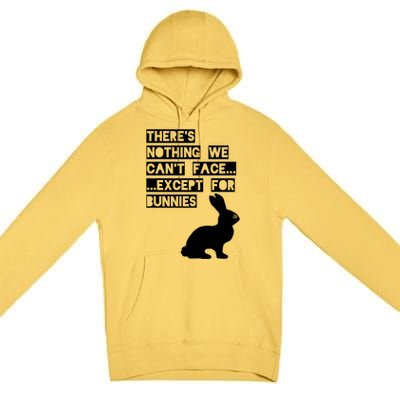 There&X27;S Nothing We Can&X27;T Face... Except For Bunnies Premium Pullover Hoodie