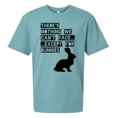 There&X27;S Nothing We Can&X27;T Face... Except For Bunnies Sueded Cloud Jersey T-Shirt