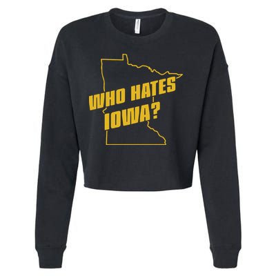 Tyler Nubin Who Hates Iowa Cropped Pullover Crew