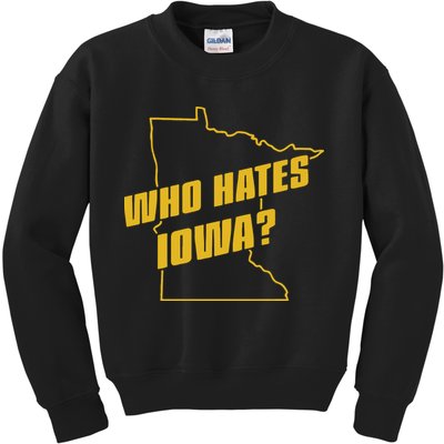 Tyler Nubin Who Hates Iowa Kids Sweatshirt