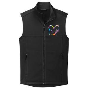 Travel Nurse Watercol Love Heart Stethoscope Rn Nurse Mom Gift Collective Smooth Fleece Vest