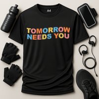 Tomorrow Needs You Mental Health Awareness Cooling Performance Crew T-Shirt