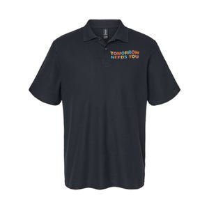 Tomorrow Needs You Mental Health Awareness Softstyle Adult Sport Polo