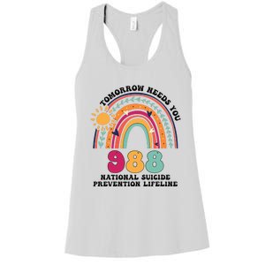 Tomorrow Needs You 988 National Suicide Prevention Lifeline Women's Racerback Tank