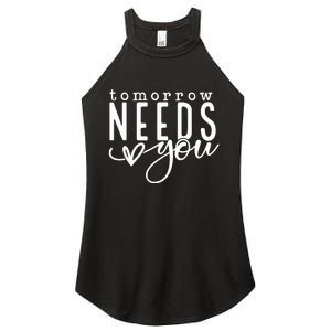 Tomorrow Needs You Mental Health Women's Perfect Tri Rocker Tank