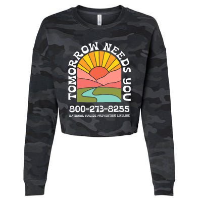 Tomorrow Needs You National Suicide Prevention Lifeline Cropped Pullover Crew