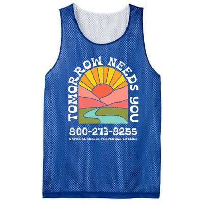 Tomorrow Needs You National Suicide Prevention Lifeline Mesh Reversible Basketball Jersey Tank