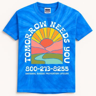 Tomorrow Needs You National Suicide Prevention Lifeline Kids Tie-Dye T-Shirt