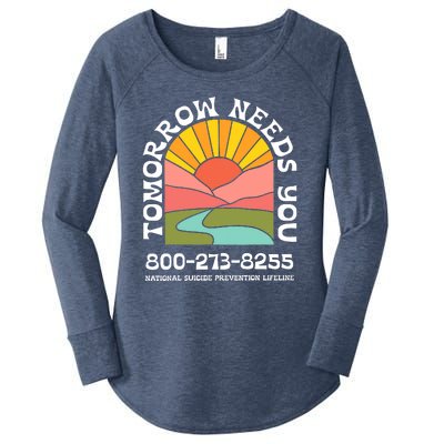 Tomorrow Needs You National Suicide Prevention Lifeline Women's Perfect Tri Tunic Long Sleeve Shirt