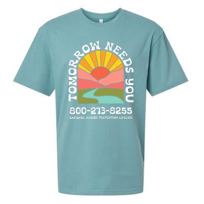 Tomorrow Needs You National Suicide Prevention Lifeline Sueded Cloud Jersey T-Shirt