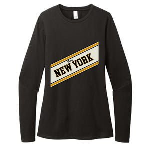 Troy New York Varsity Logo Womens CVC Long Sleeve Shirt