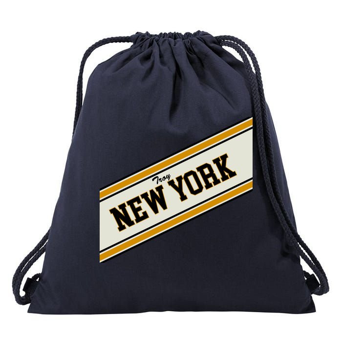 Troy New York Varsity Logo Drawstring Bag