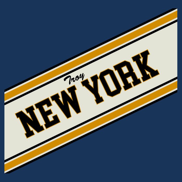 Troy New York Varsity Logo Drawstring Bag