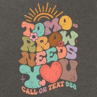Tomorrow Needs You Call Or Text 988 Mental Health Mental Health Awareness Cotton Canvas Backpack