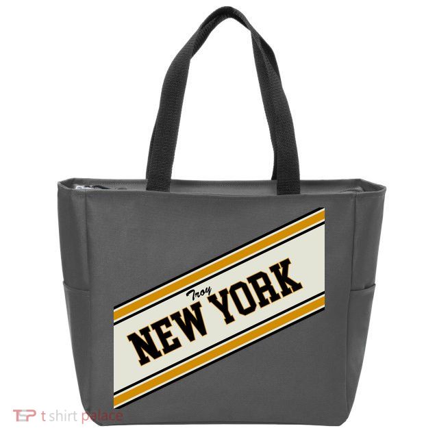 Troy New York Varsity Logo Zip Tote Bag