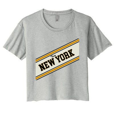 Troy New York Varsity Logo Women's Crop Top Tee