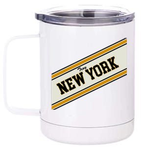 Troy New York Varsity Logo 12 oz Stainless Steel Tumbler Cup