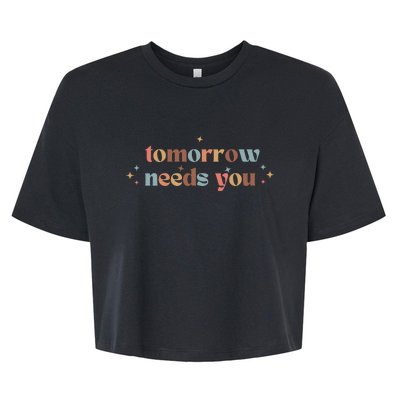 Tomorrow Needs You Bella+Canvas Jersey Crop Tee