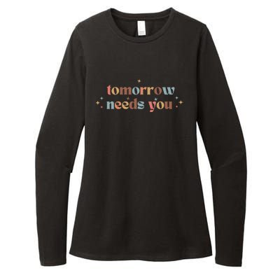 Tomorrow Needs You Womens CVC Long Sleeve Shirt