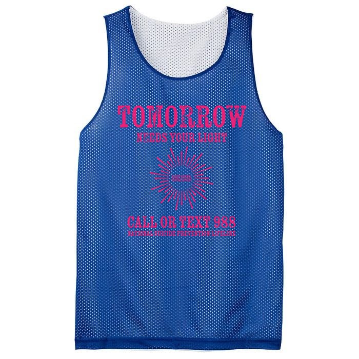 Tomorrow Needs You Hoodie 988 Suicide Awareness Mesh Reversible Basketball Jersey Tank