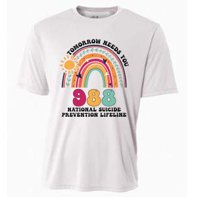 Tomorrow Needs You 988 National Suicide Prevention Lifeline Cooling Performance Crew T-Shirt